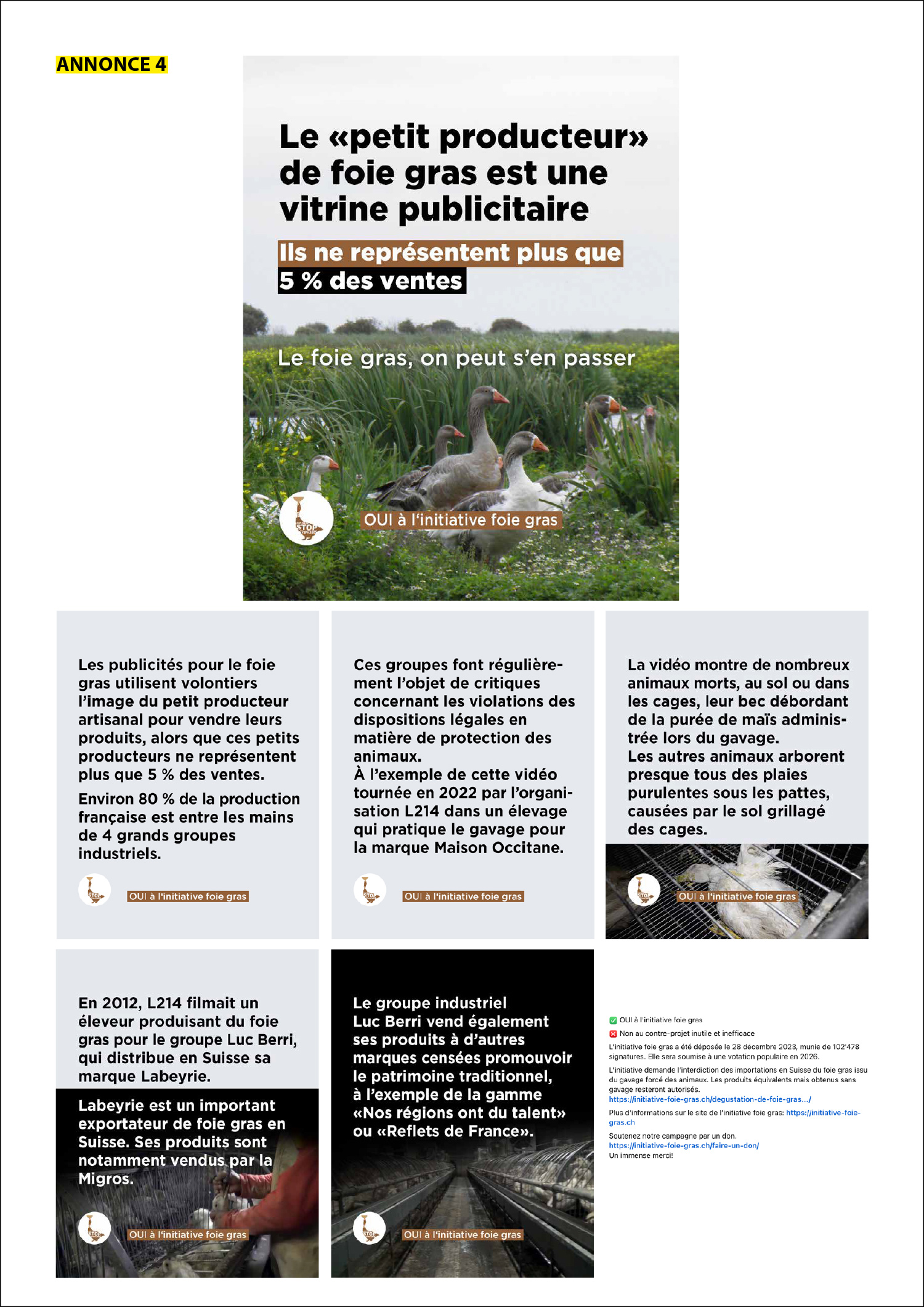 Un foie gras sans souffrance ne peut pas exister.